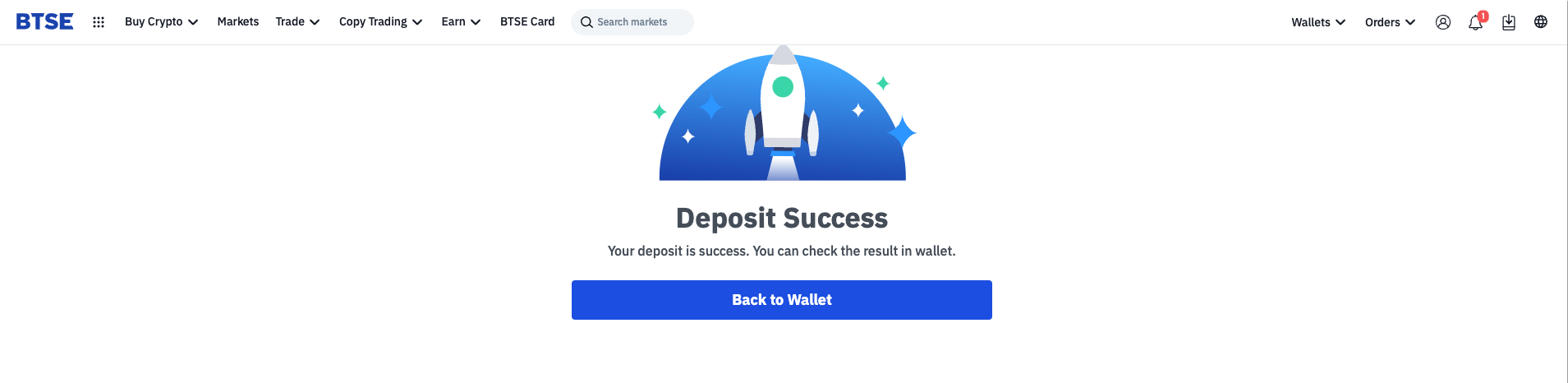 desktop deposit success