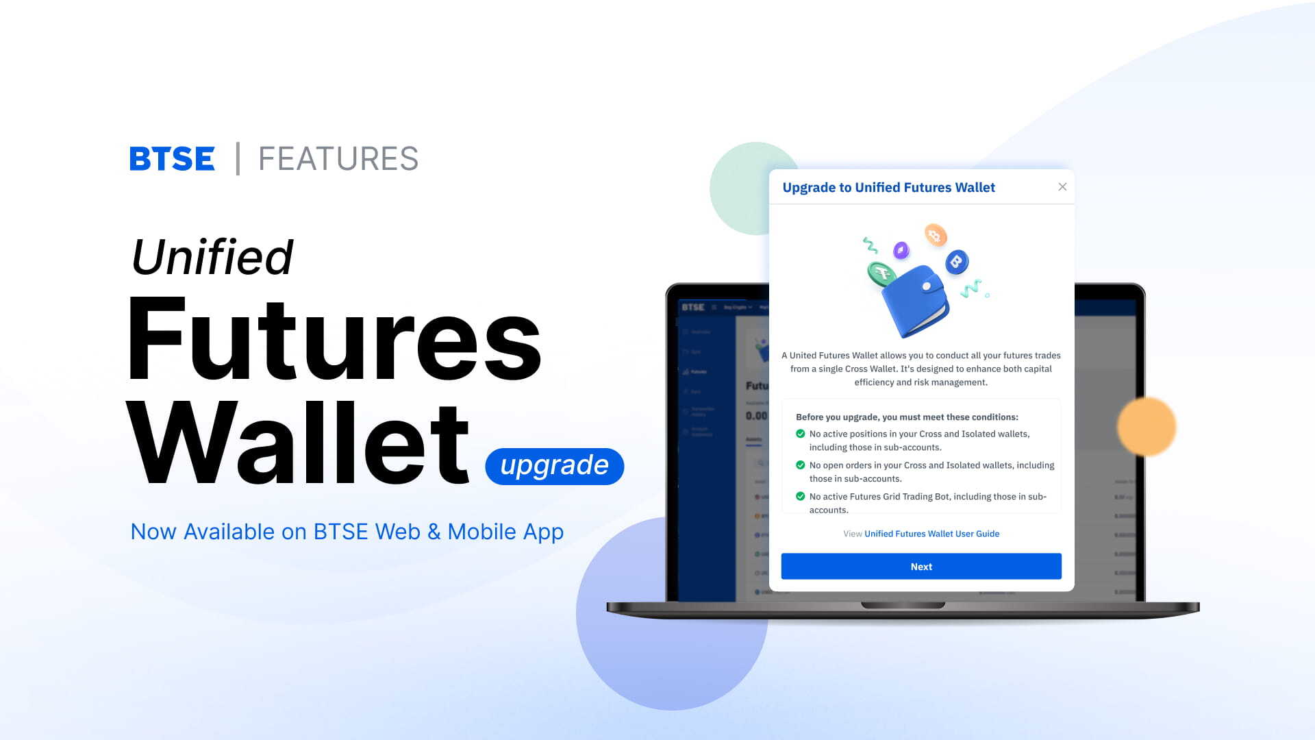 Unified futures wallet upgrade