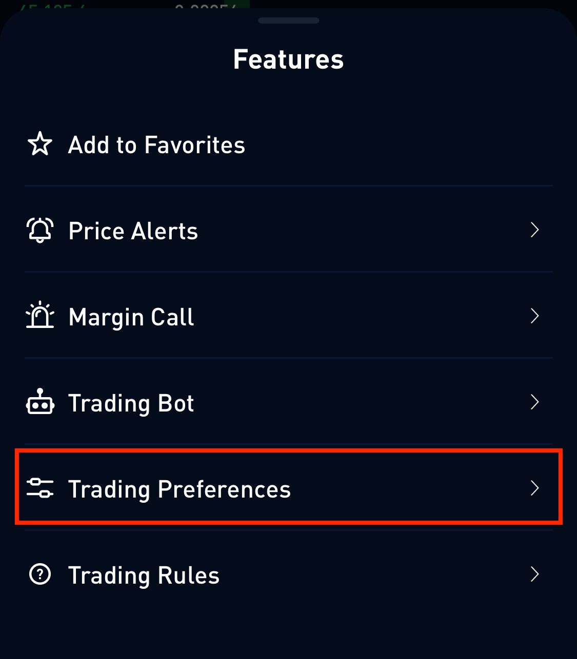 trading preferences 