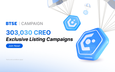Win Big with BTSE’s 303,030 CREO Token Airdrop Promotions!
